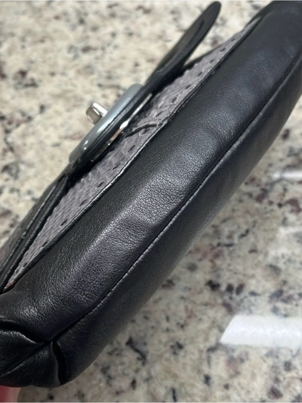 Coach Pinnacle Embossed Python Exotic Color Block Clutch/Wristlet EUC